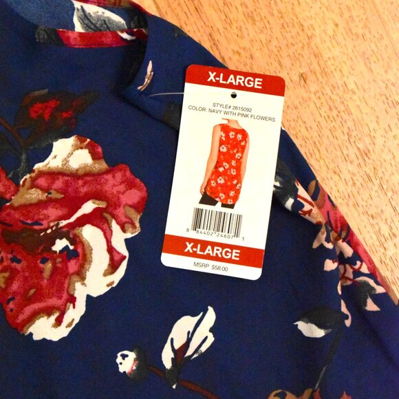 NWT Chelsea & Theodore Floral Pattern Tank Sz XL - Picture 5 of 5